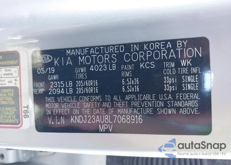 2020 Kia Soul Lx from USA, damaged, VIN KNDJ23AU8L7068916